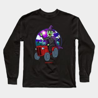 Tractor Critters Witch Halloween Long Sleeve T-Shirt